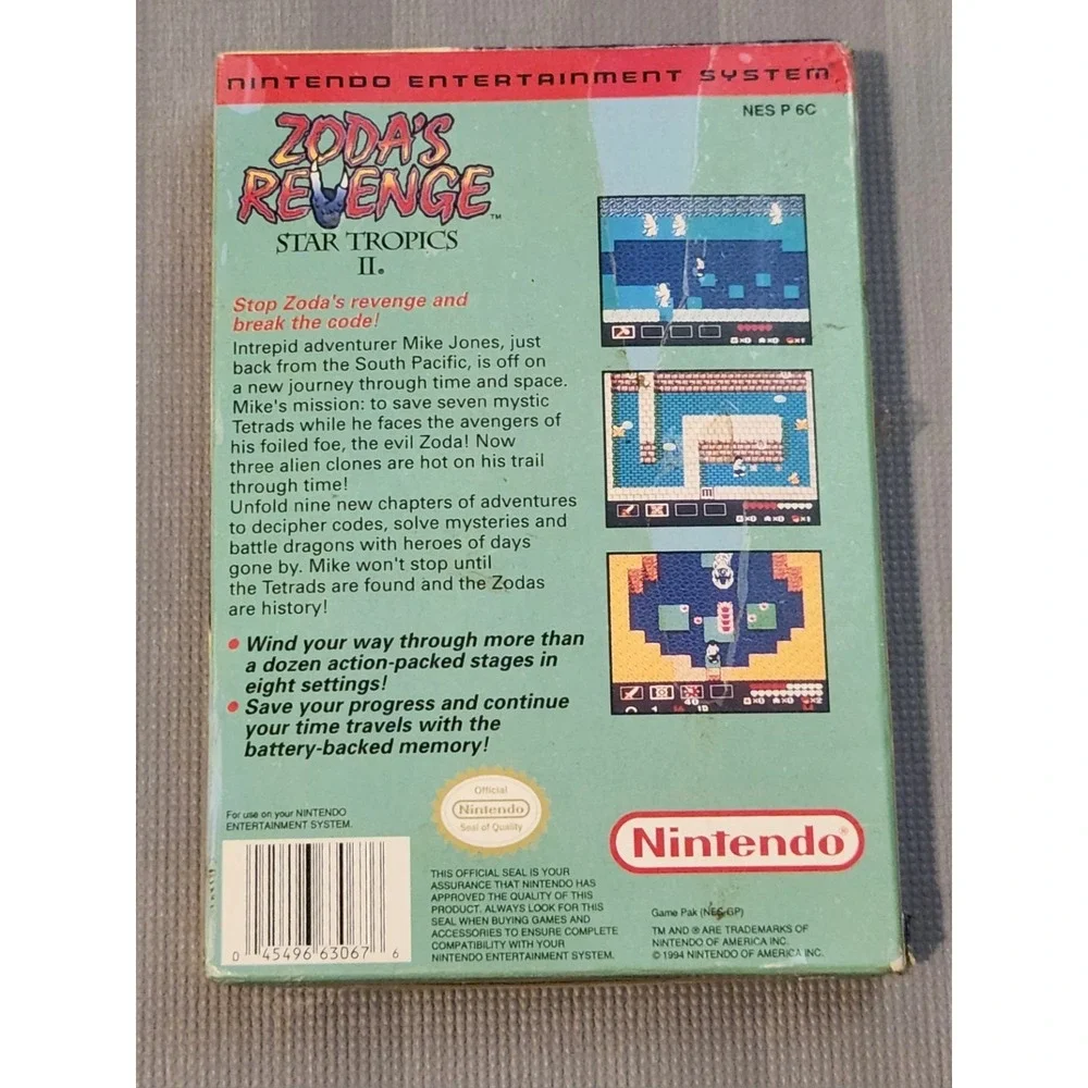 Zoda's Revenge Star Tropics 2 II NES Nintendo Entertainment System New Sealed